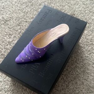 Just the Right shoes Secret Garden Purple mule miniature collectible